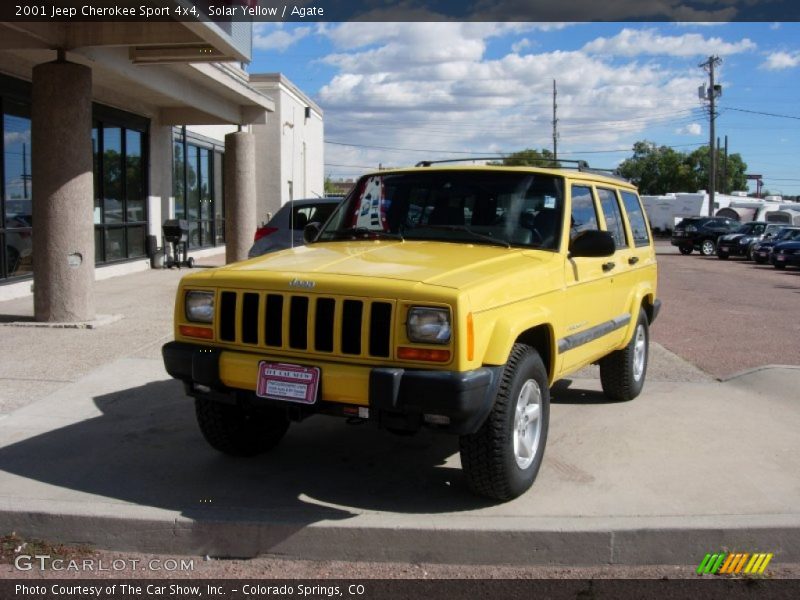 Solar Yellow / Agate 2001 Jeep Cherokee Sport 4x4