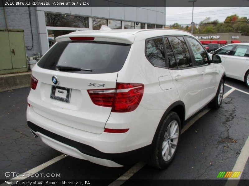 Alpine White / Black 2016 BMW X3 xDrive28i