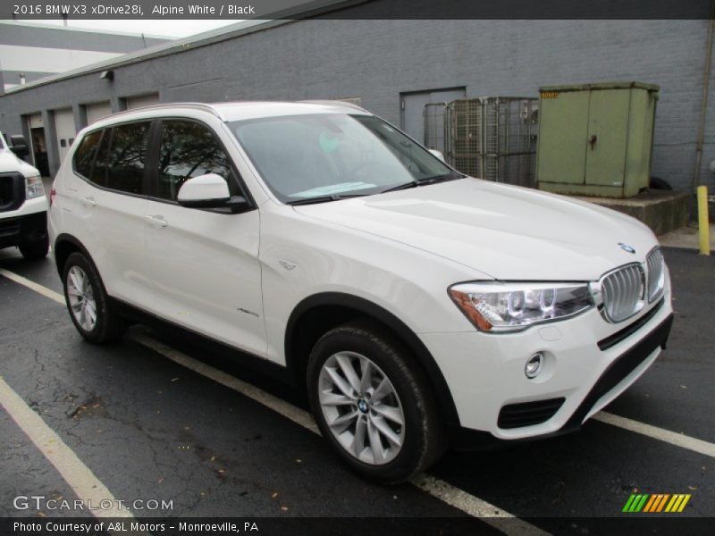 Alpine White / Black 2016 BMW X3 xDrive28i