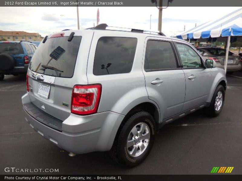 Ingot Silver Metallic / Charcoal Black 2012 Ford Escape Limited V6