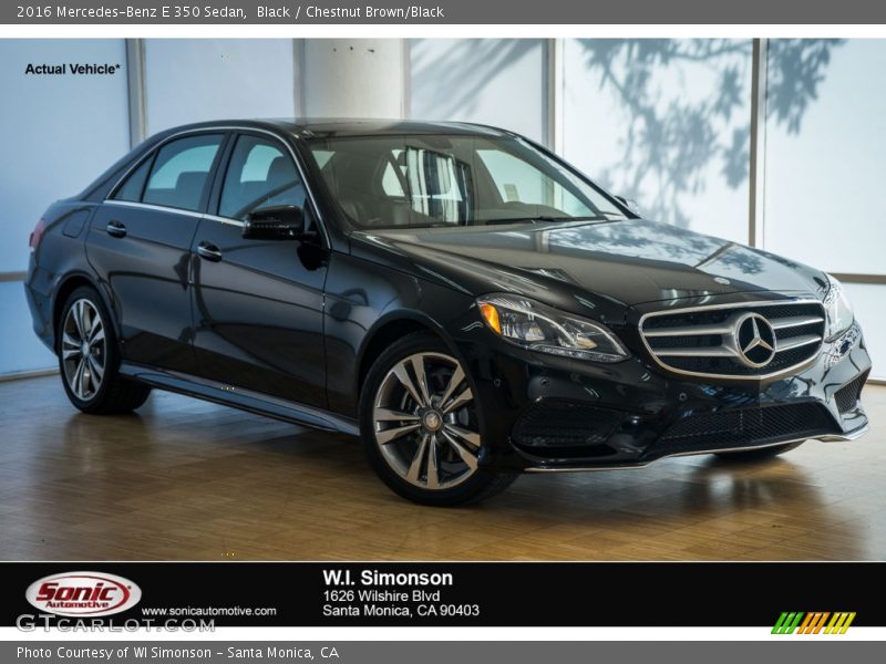 Black / Chestnut Brown/Black 2016 Mercedes-Benz E 350 Sedan