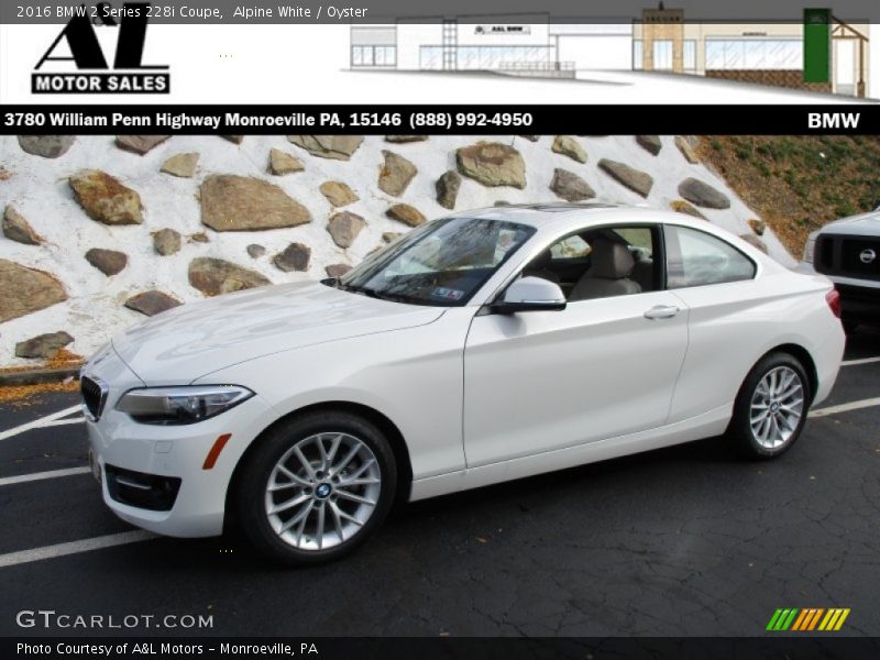 Alpine White / Oyster 2016 BMW 2 Series 228i Coupe