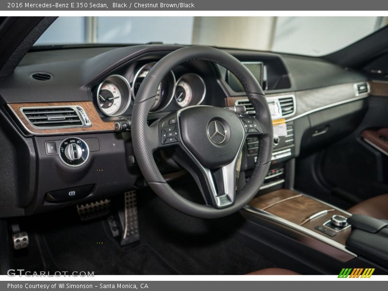 Black / Chestnut Brown/Black 2016 Mercedes-Benz E 350 Sedan