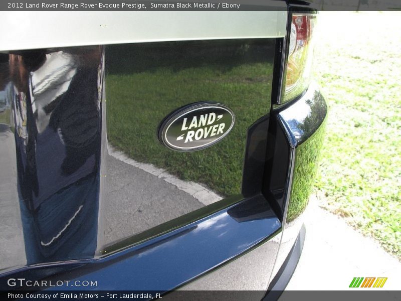 Sumatra Black Metallic / Ebony 2012 Land Rover Range Rover Evoque Prestige