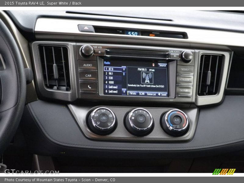Super White / Black 2015 Toyota RAV4 LE