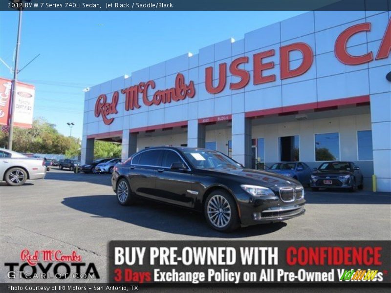 Jet Black / Saddle/Black 2012 BMW 7 Series 740Li Sedan
