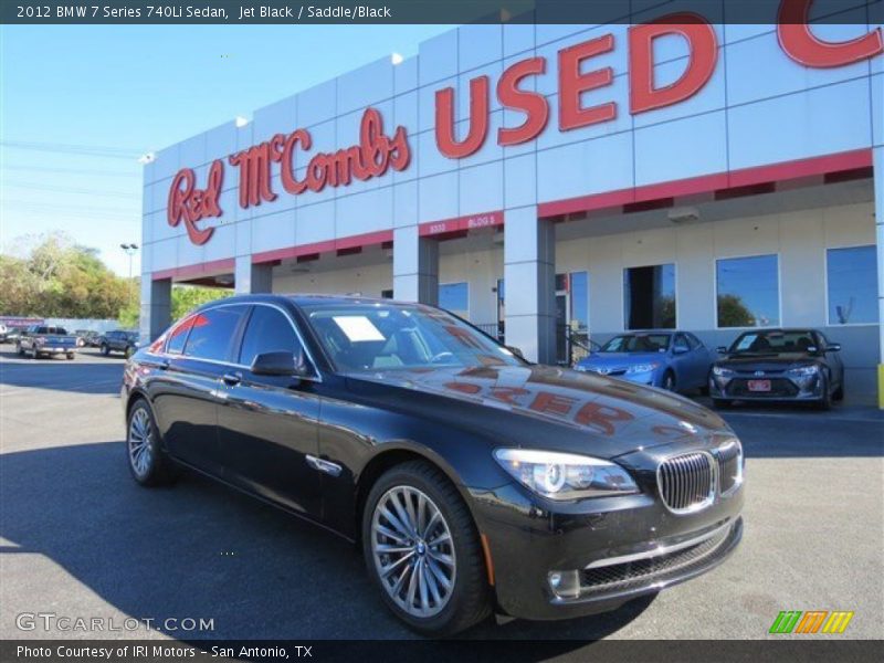 Jet Black / Saddle/Black 2012 BMW 7 Series 740Li Sedan
