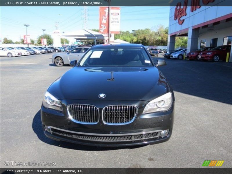 Jet Black / Saddle/Black 2012 BMW 7 Series 740Li Sedan