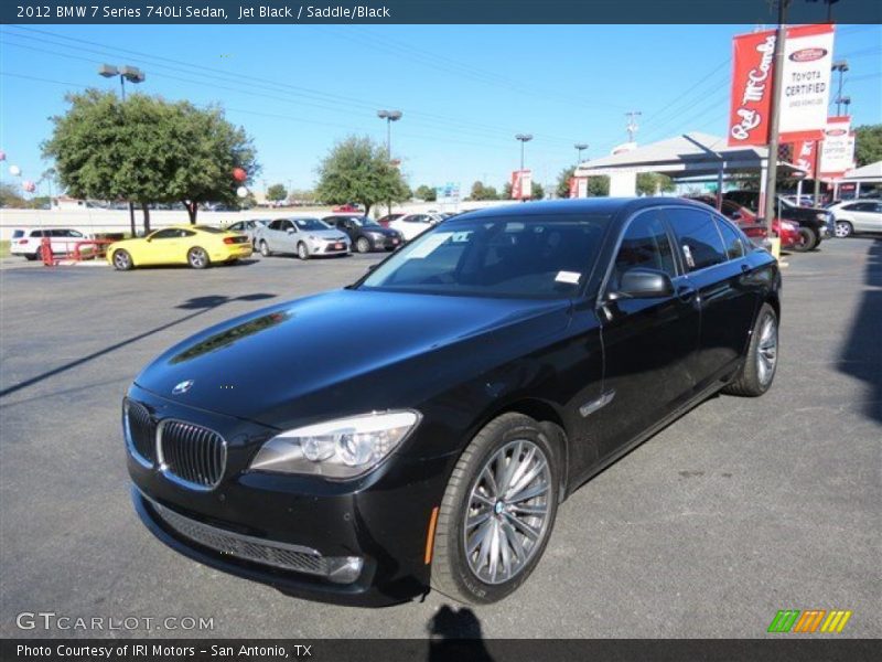 Jet Black / Saddle/Black 2012 BMW 7 Series 740Li Sedan