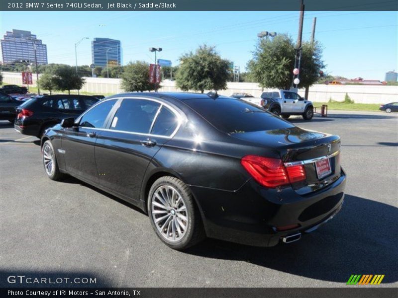Jet Black / Saddle/Black 2012 BMW 7 Series 740Li Sedan