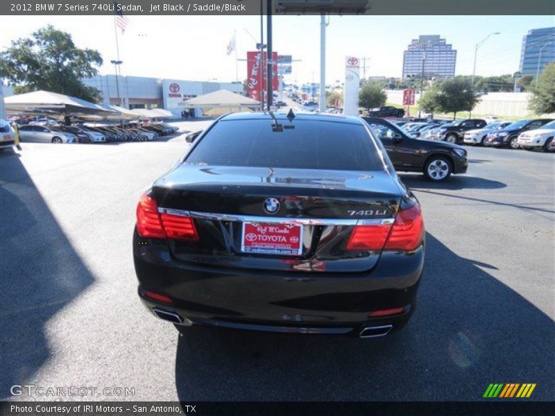 Jet Black / Saddle/Black 2012 BMW 7 Series 740Li Sedan