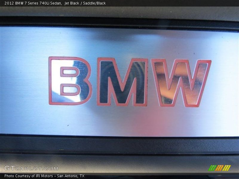 Jet Black / Saddle/Black 2012 BMW 7 Series 740Li Sedan
