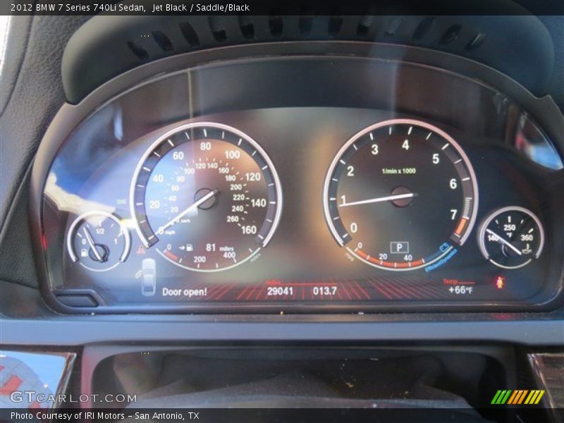 Jet Black / Saddle/Black 2012 BMW 7 Series 740Li Sedan
