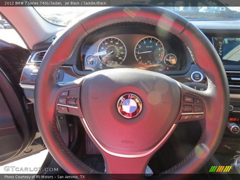 Jet Black / Saddle/Black 2012 BMW 7 Series 740Li Sedan