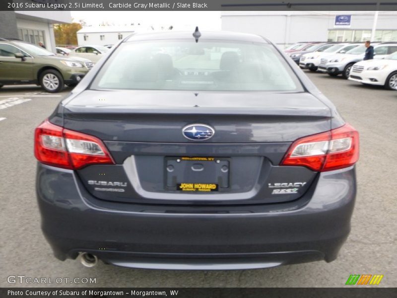 Carbide Gray Metallic / Slate Black 2016 Subaru Legacy 2.5i Limited