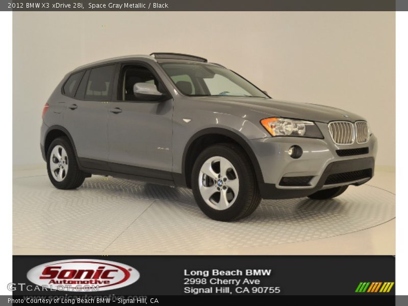 Space Gray Metallic / Black 2012 BMW X3 xDrive 28i