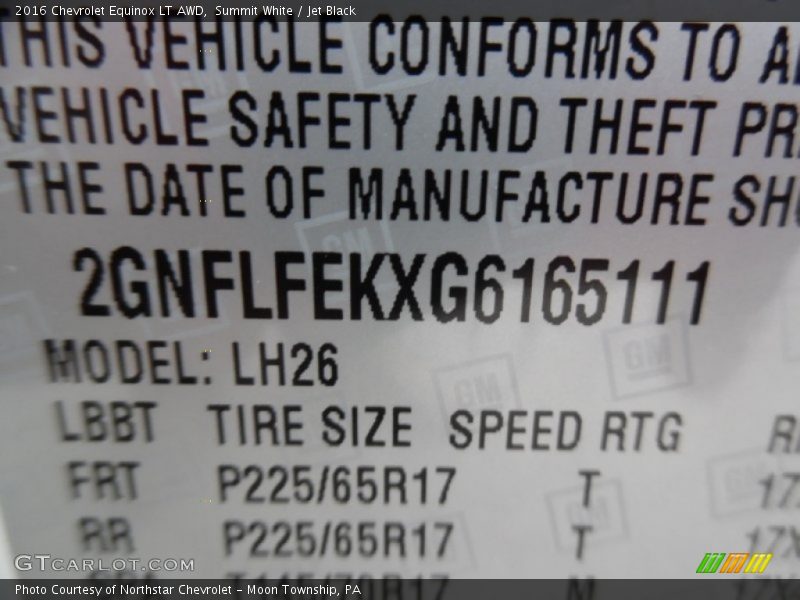 Summit White / Jet Black 2016 Chevrolet Equinox LT AWD