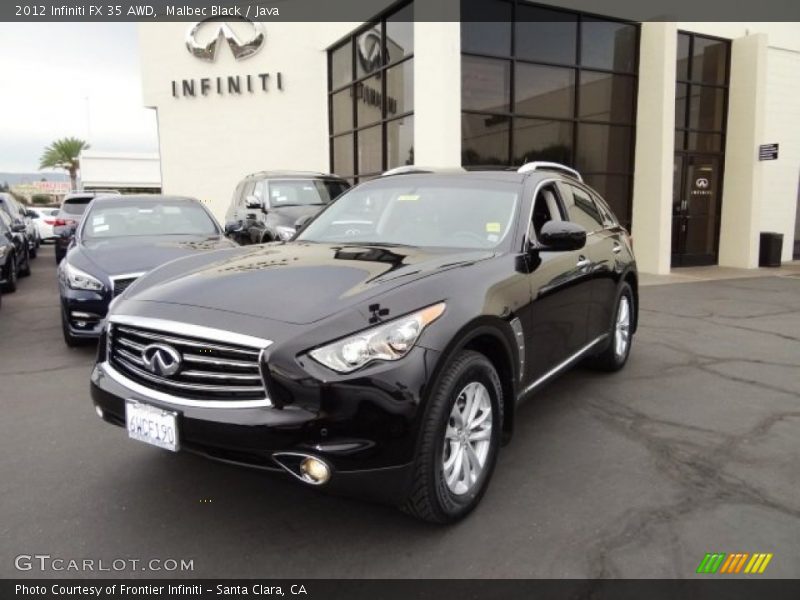 Malbec Black / Java 2012 Infiniti FX 35 AWD