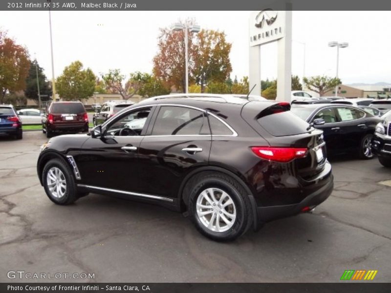 Malbec Black / Java 2012 Infiniti FX 35 AWD