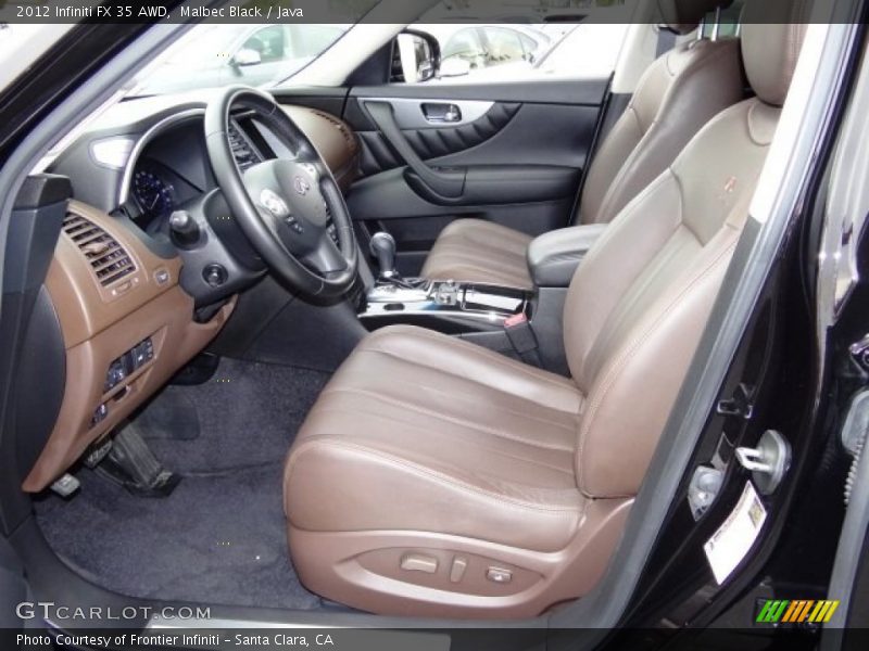 Front Seat of 2012 FX 35 AWD