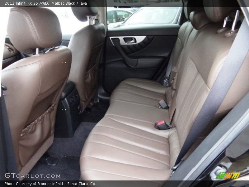 Rear Seat of 2012 FX 35 AWD