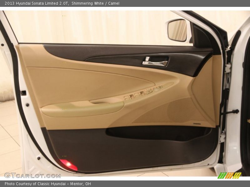 Shimmering White / Camel 2013 Hyundai Sonata Limited 2.0T