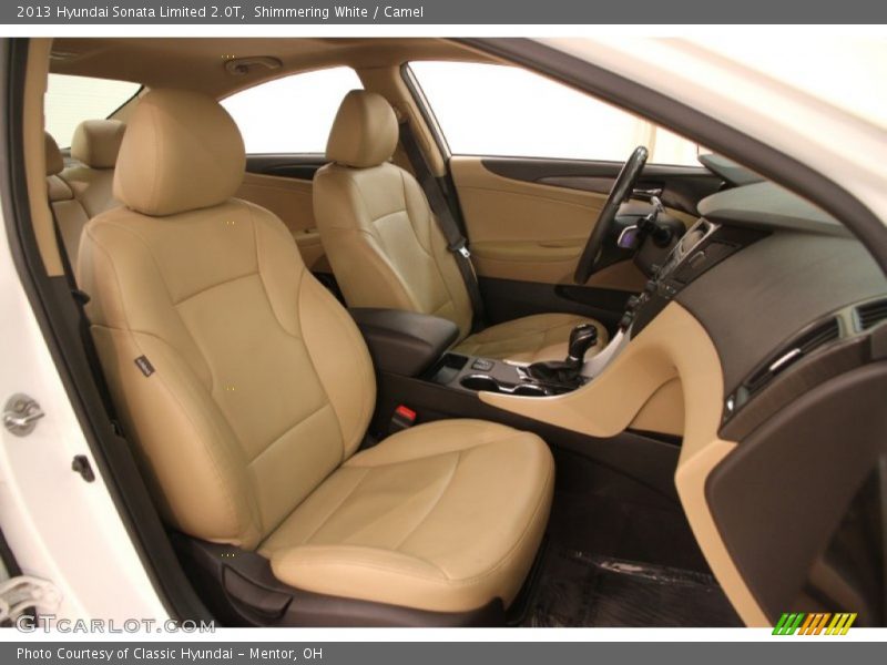 Shimmering White / Camel 2013 Hyundai Sonata Limited 2.0T
