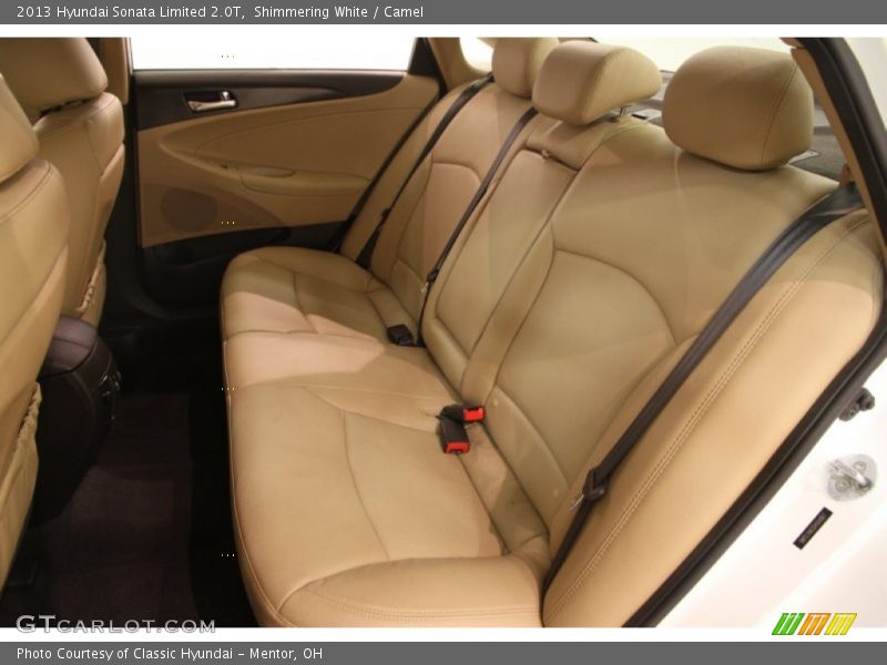 Shimmering White / Camel 2013 Hyundai Sonata Limited 2.0T
