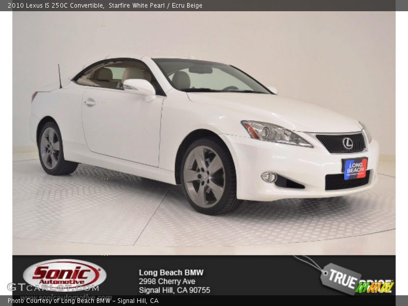 Starfire White Pearl / Ecru Beige 2010 Lexus IS 250C Convertible