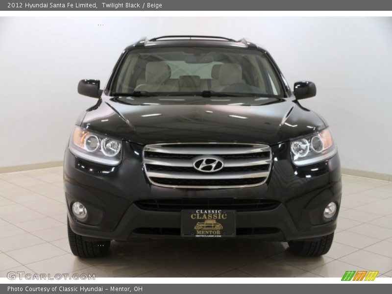 Twilight Black / Beige 2012 Hyundai Santa Fe Limited