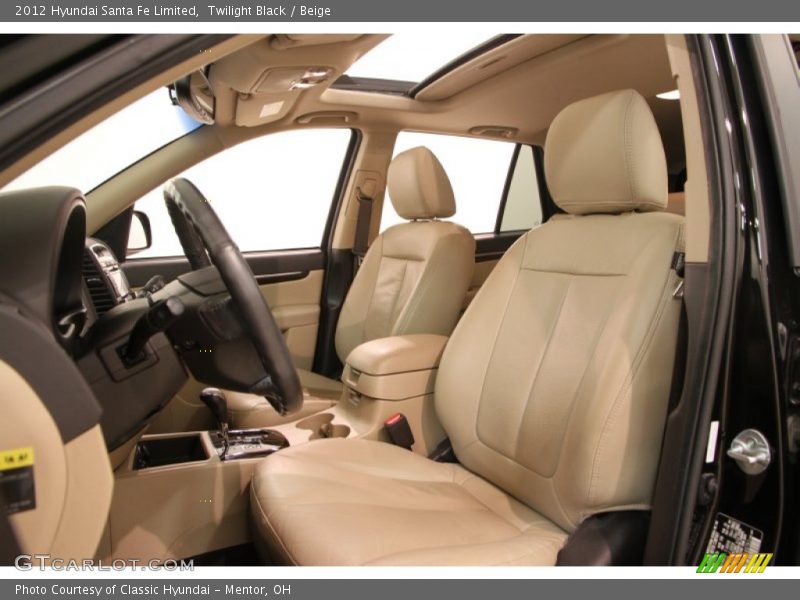 Twilight Black / Beige 2012 Hyundai Santa Fe Limited