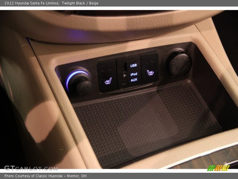 Twilight Black / Beige 2012 Hyundai Santa Fe Limited