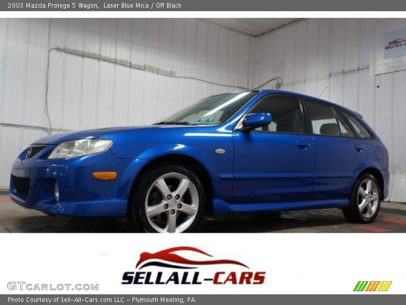 Laser Blue Mica / Off Black 2003 Mazda Protege 5 Wagon