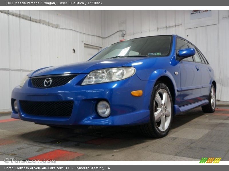 Laser Blue Mica / Off Black 2003 Mazda Protege 5 Wagon
