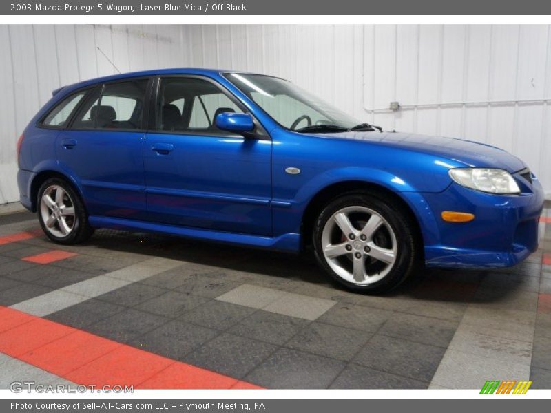 Laser Blue Mica / Off Black 2003 Mazda Protege 5 Wagon