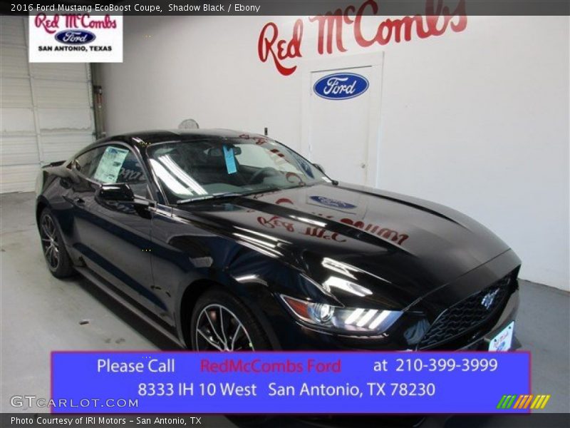 Shadow Black / Ebony 2016 Ford Mustang EcoBoost Coupe