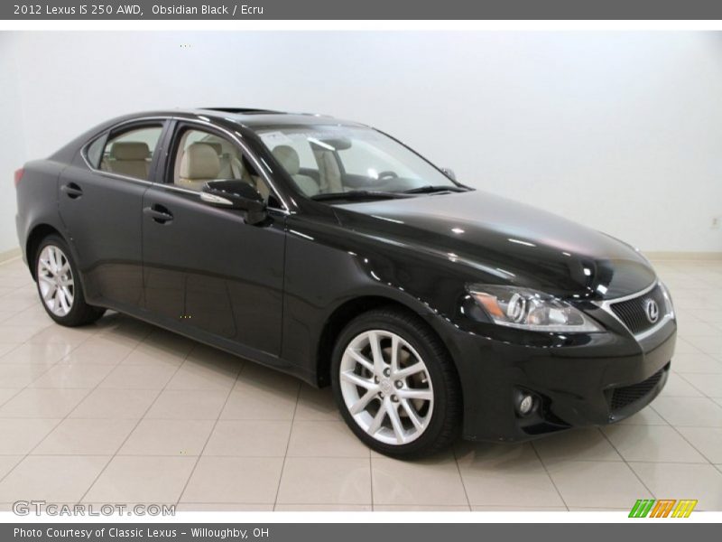 Obsidian Black / Ecru 2012 Lexus IS 250 AWD