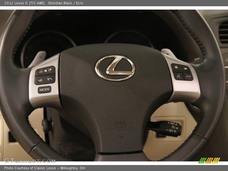 Obsidian Black / Ecru 2012 Lexus IS 250 AWD