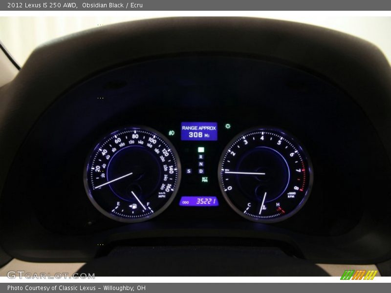 Obsidian Black / Ecru 2012 Lexus IS 250 AWD