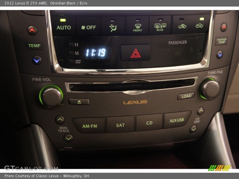 Obsidian Black / Ecru 2012 Lexus IS 250 AWD