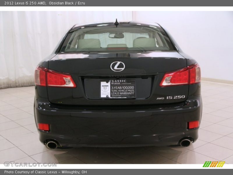 Obsidian Black / Ecru 2012 Lexus IS 250 AWD