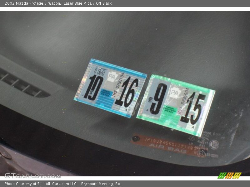 Laser Blue Mica / Off Black 2003 Mazda Protege 5 Wagon