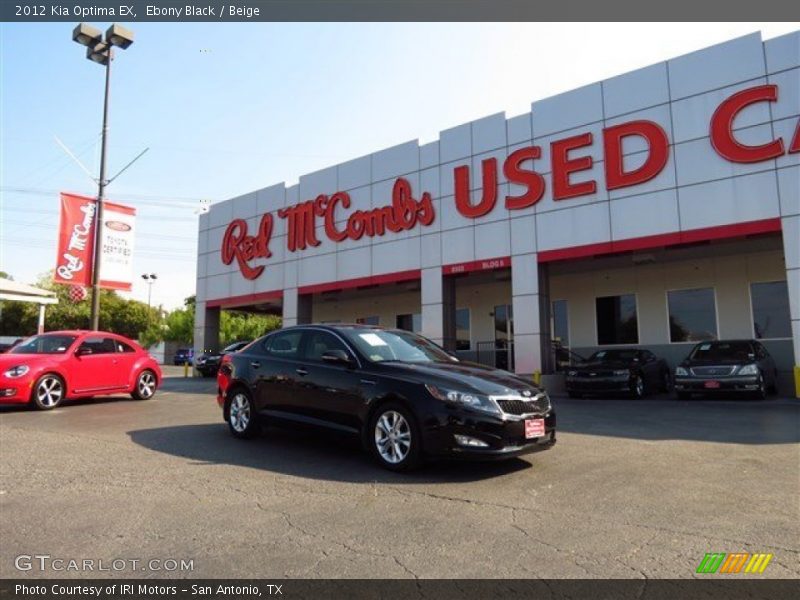 Ebony Black / Beige 2012 Kia Optima EX