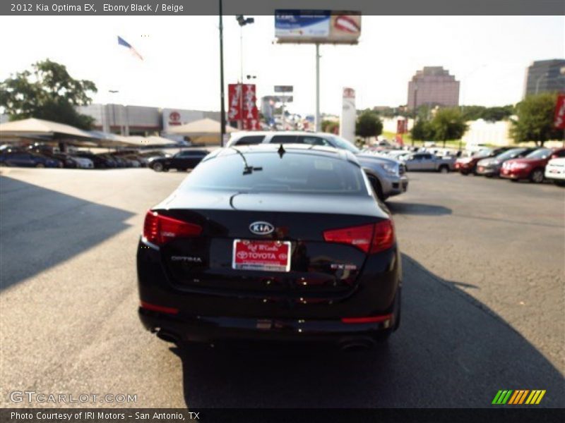Ebony Black / Beige 2012 Kia Optima EX