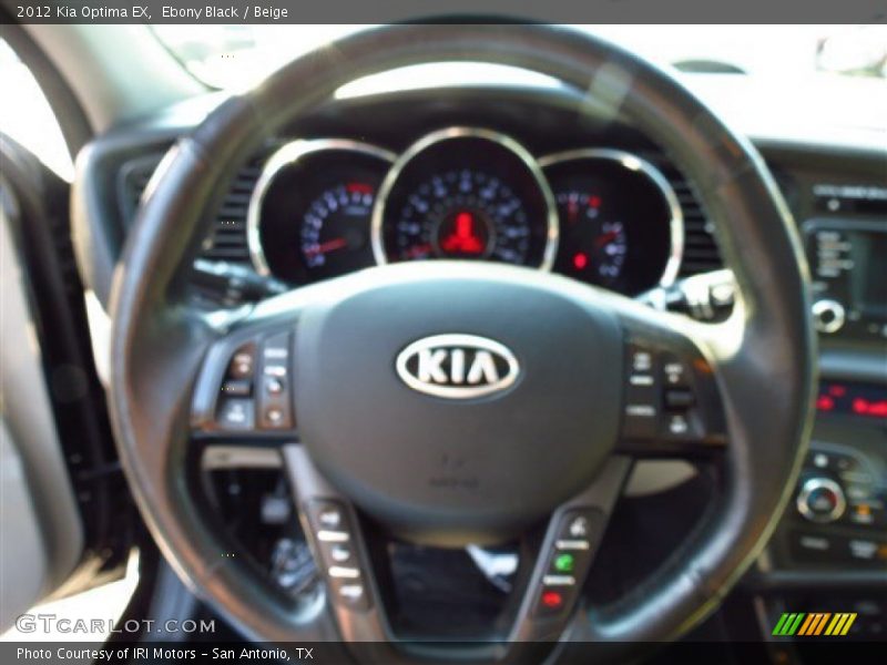 Ebony Black / Beige 2012 Kia Optima EX