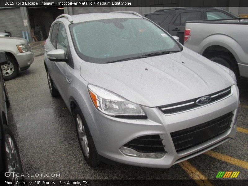 Ingot Silver Metallic / Medium Light Stone 2015 Ford Escape Titanium