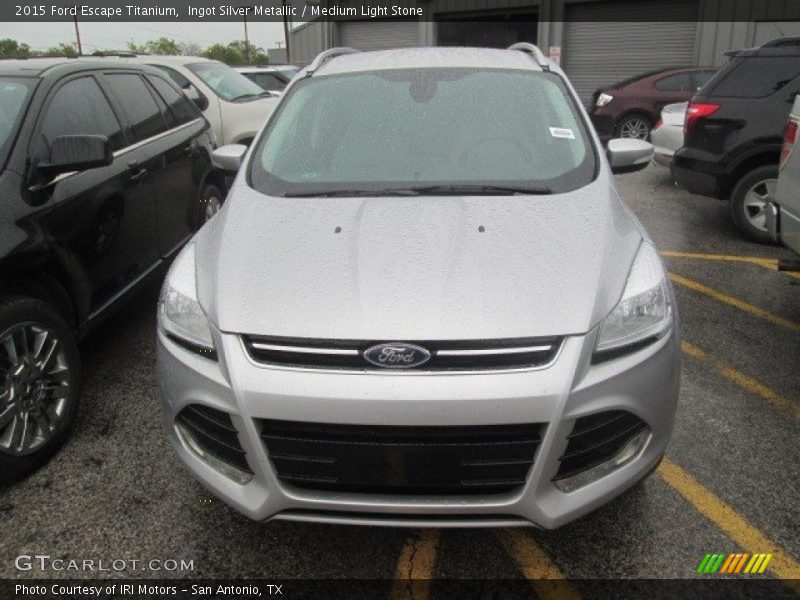 Ingot Silver Metallic / Medium Light Stone 2015 Ford Escape Titanium