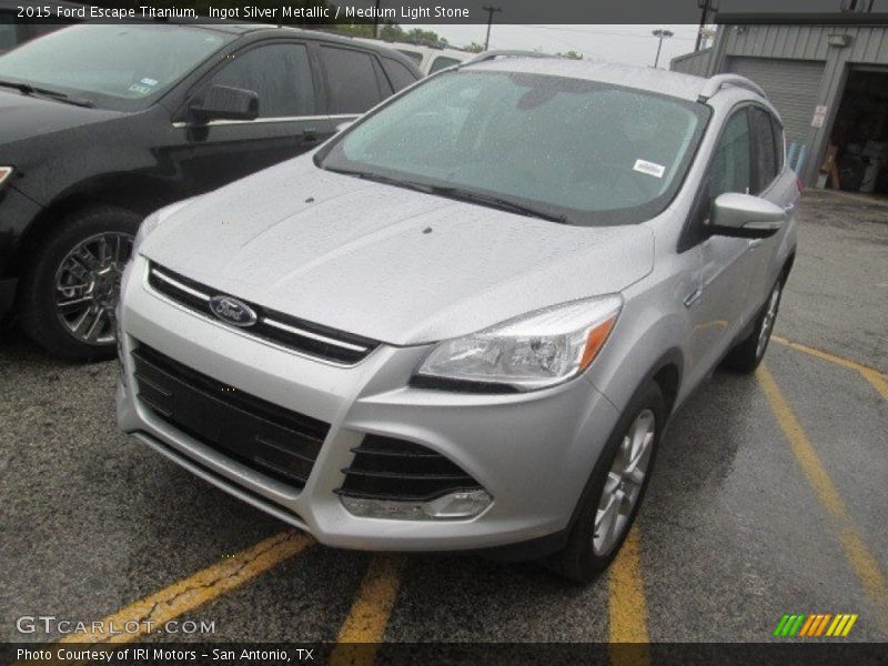 Ingot Silver Metallic / Medium Light Stone 2015 Ford Escape Titanium