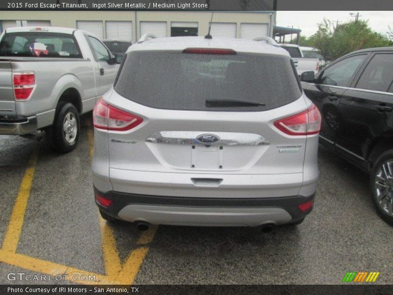 Ingot Silver Metallic / Medium Light Stone 2015 Ford Escape Titanium