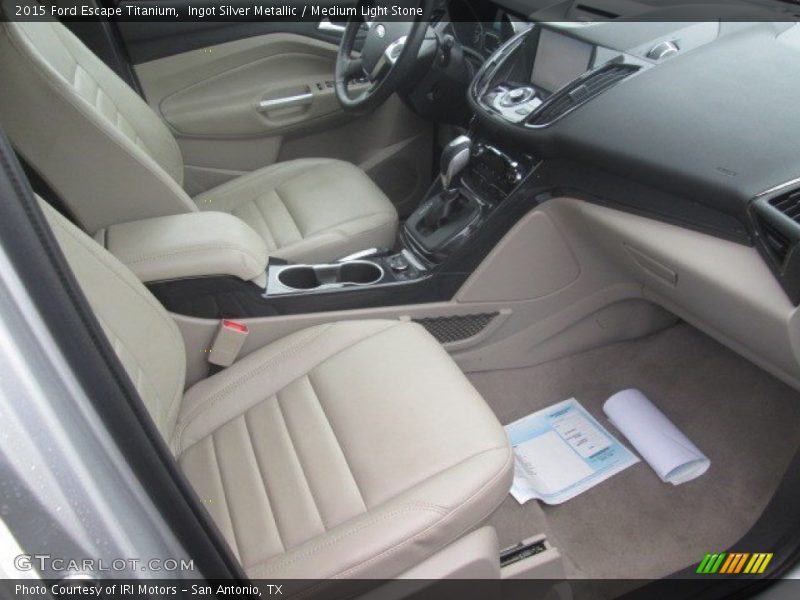 Ingot Silver Metallic / Medium Light Stone 2015 Ford Escape Titanium